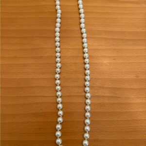 Classic Pearl Beaded Necklace — 22” Matinée Length — Hand-Knotted